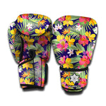 Tropical Alstroemeria Pattern Print Boxing Gloves