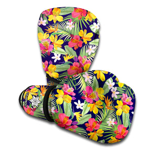 Tropical Alstroemeria Pattern Print Boxing Gloves