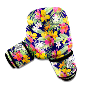 Tropical Alstroemeria Pattern Print Boxing Gloves