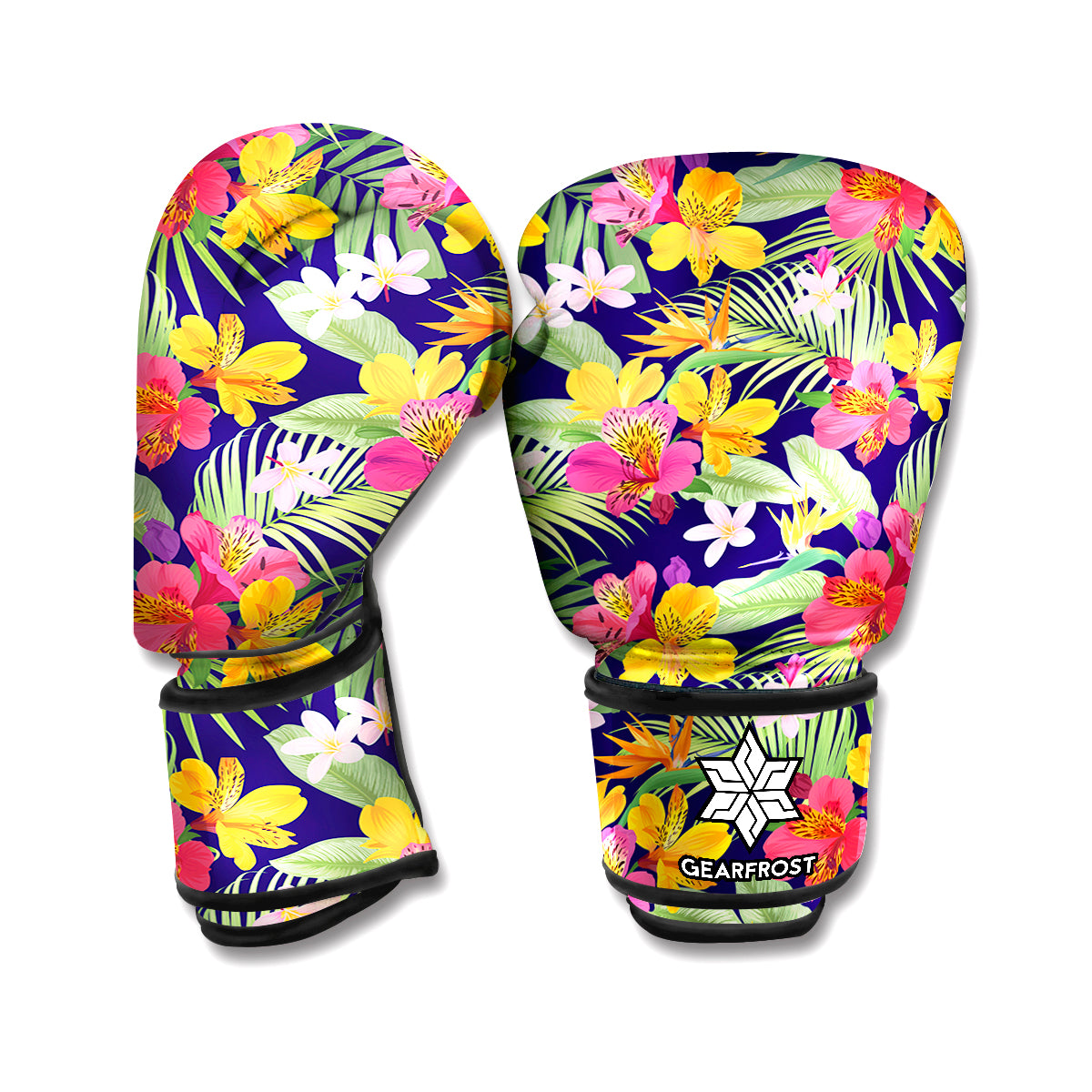 Tropical Alstroemeria Pattern Print Boxing Gloves