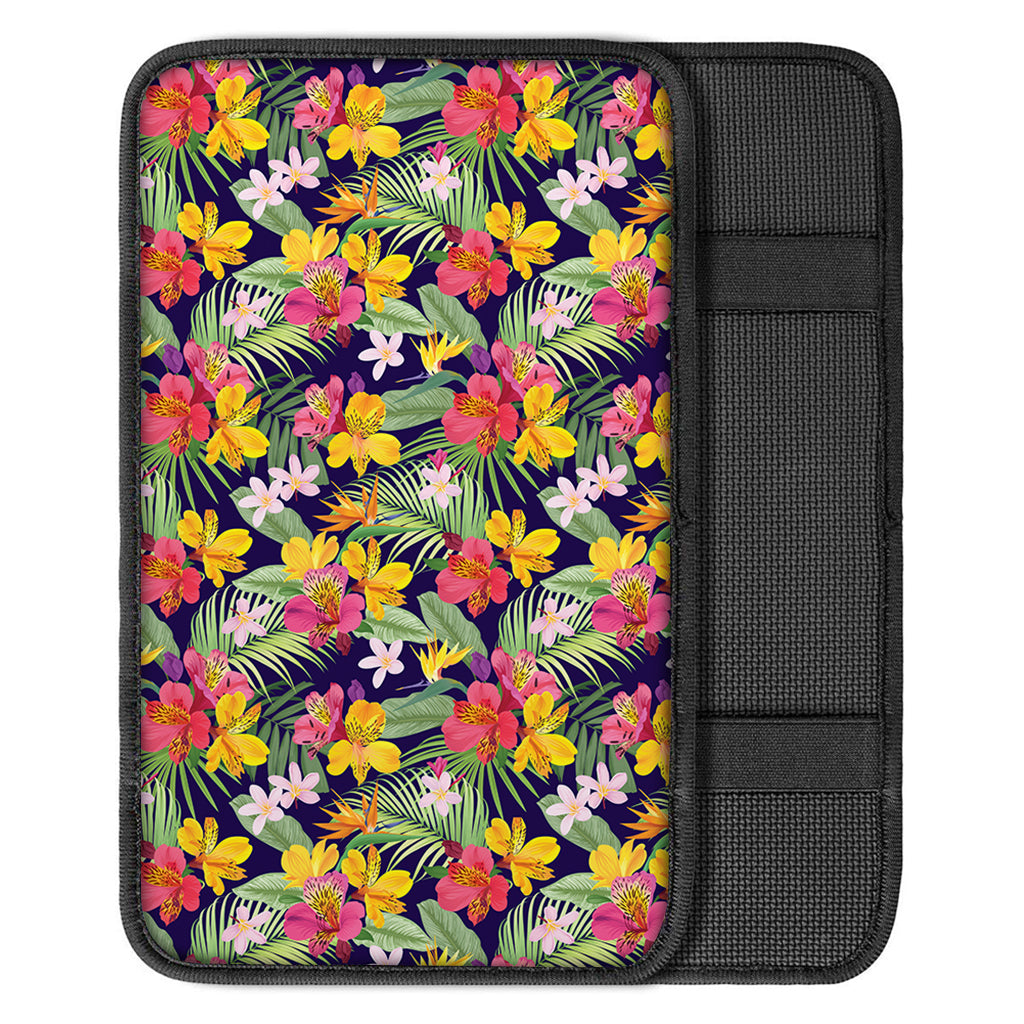 Tropical Alstroemeria Pattern Print Car Center Console Cover