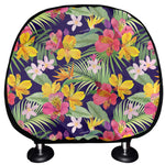 Tropical Alstroemeria Pattern Print Car Headrest Covers
