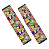 Tropical Alstroemeria Pattern Print Car Seat Belt Covers