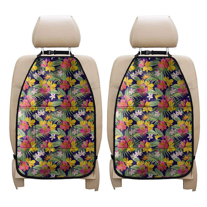Tropical Alstroemeria Pattern Print Car Seat Organizers