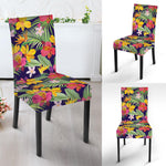 Tropical Alstroemeria Pattern Print Dining Chair Slipcover