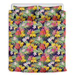 Tropical Alstroemeria Pattern Print Duvet Cover Bedding Set