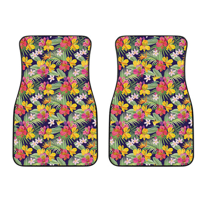 Tropical Alstroemeria Pattern Print Front Car Floor Mats