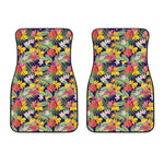 Tropical Alstroemeria Pattern Print Front Car Floor Mats