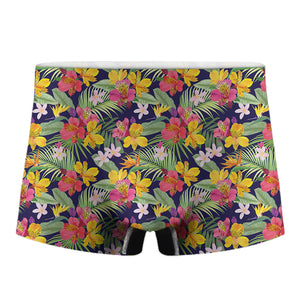 Tropical Alstroemeria Pattern Print Men's Boxer Briefs