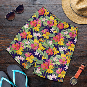 Tropical Alstroemeria Pattern Print Men's Shorts