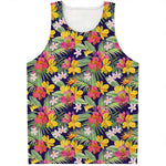 Tropical Alstroemeria Pattern Print Men's Tank Top