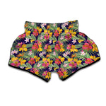 Tropical Alstroemeria Pattern Print Muay Thai Boxing Shorts