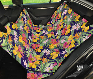 Tropical Alstroemeria Pattern Print Pet Car Back Seat Cover