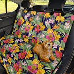 Tropical Alstroemeria Pattern Print Pet Car Back Seat Cover