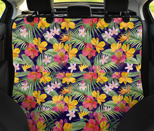 Tropical Alstroemeria Pattern Print Pet Car Back Seat Cover