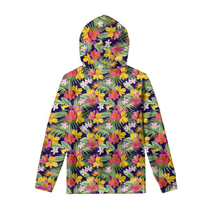 Tropical Alstroemeria Pattern Print Pullover Hoodie