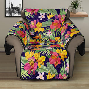 Tropical Alstroemeria Pattern Print Recliner Protector