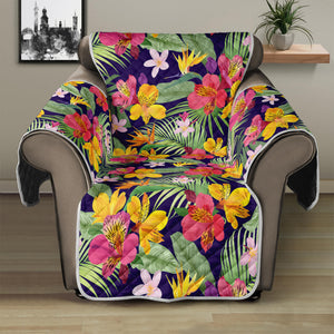 Tropical Alstroemeria Pattern Print Recliner Protector