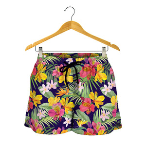 Tropical Alstroemeria Pattern Print Women's Shorts