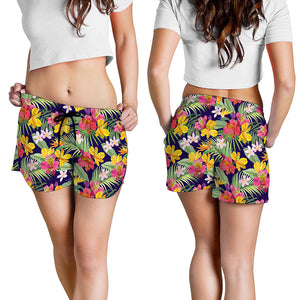 Tropical Alstroemeria Pattern Print Women's Shorts