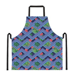 Tropical Aztec Geometric Pattern Print Apron