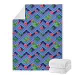 Tropical Aztec Geometric Pattern Print Blanket
