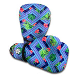 Tropical Aztec Geometric Pattern Print Boxing Gloves
