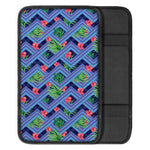 Tropical Aztec Geometric Pattern Print Car Center Console Cover
