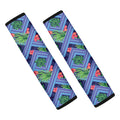 Tropical Aztec Geometric Pattern Print Car Seat Belt Covers