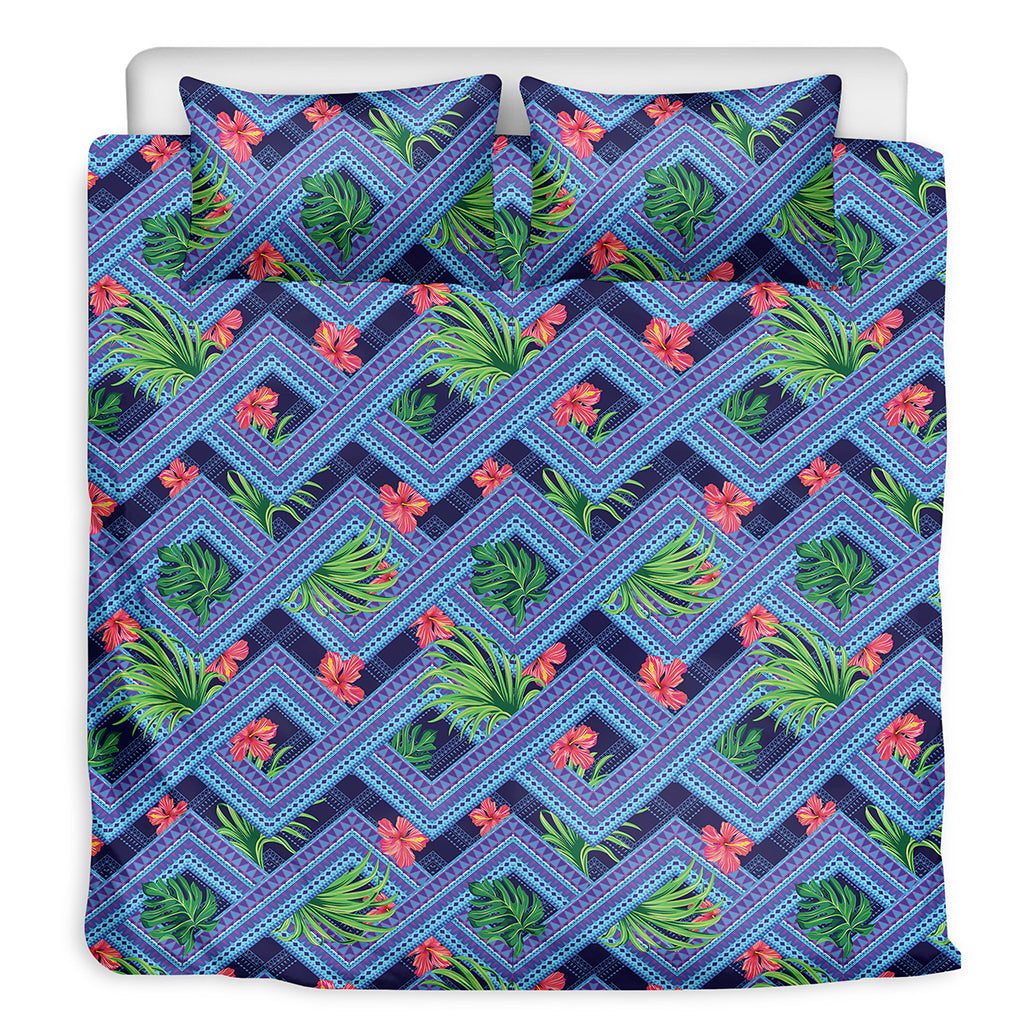 Tropical Aztec Geometric Pattern Print Duvet Cover Bedding Set