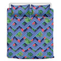 Tropical Aztec Geometric Pattern Print Duvet Cover Bedding Set