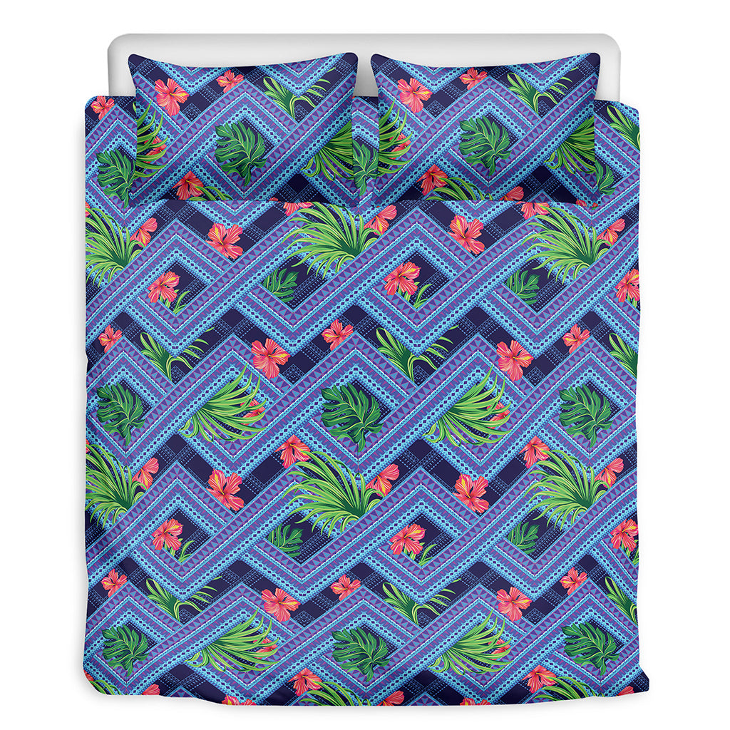 Tropical Aztec Geometric Pattern Print Duvet Cover Bedding Set