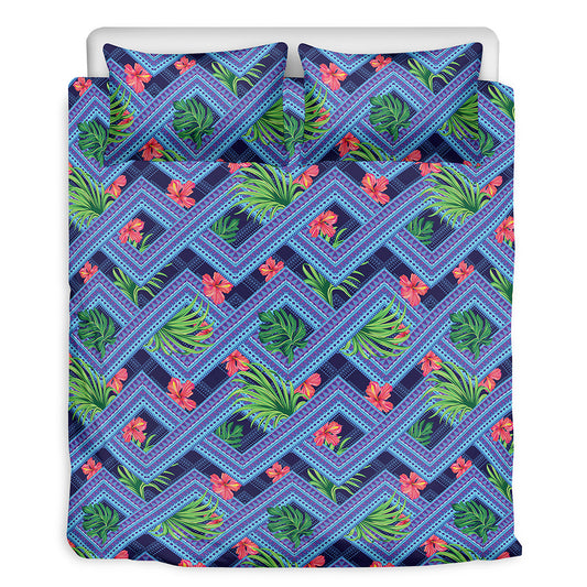 Tropical Aztec Geometric Pattern Print Duvet Cover Bedding Set