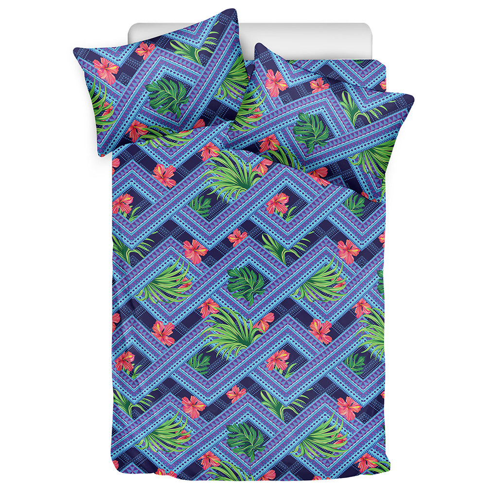 Tropical Aztec Geometric Pattern Print Duvet Cover Bedding Set