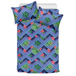 Tropical Aztec Geometric Pattern Print Duvet Cover Bedding Set