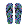 Tropical Aztec Geometric Pattern Print Flip Flops