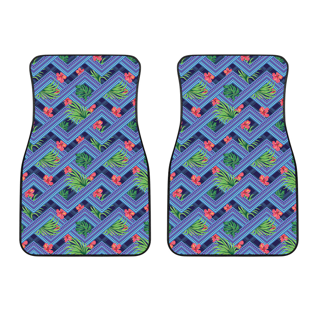 Tropical Aztec Geometric Pattern Print Front Car Floor Mats