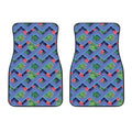Tropical Aztec Geometric Pattern Print Front Car Floor Mats