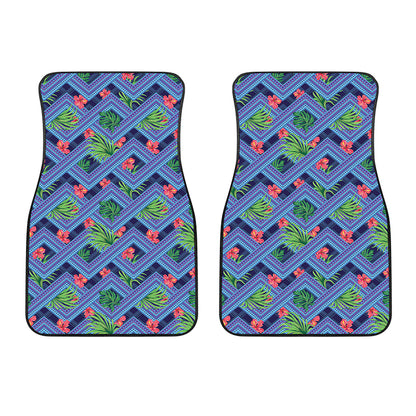 Tropical Aztec Geometric Pattern Print Front Car Floor Mats