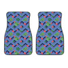 Tropical Aztec Geometric Pattern Print Front Car Floor Mats