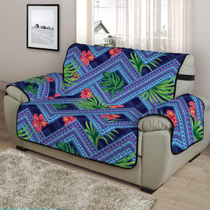 Tropical Aztec Geometric Pattern Print Half Sofa Protector