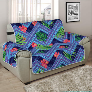 Tropical Aztec Geometric Pattern Print Half Sofa Protector