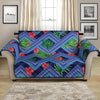 Tropical Aztec Geometric Pattern Print Loveseat Protector