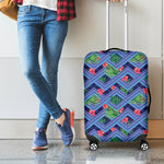 Tropical Aztec Geometric Pattern Print Luggage Cover