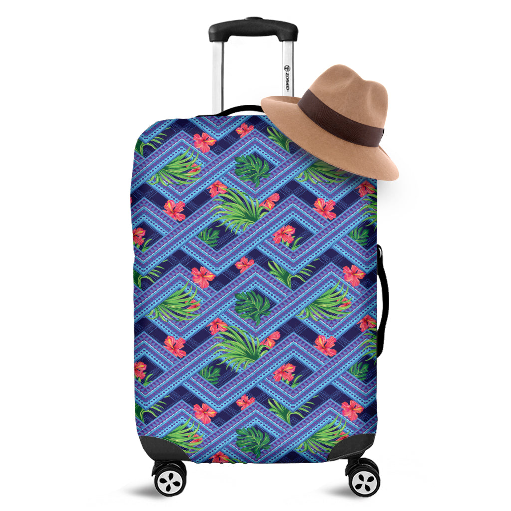 Tropical Aztec Geometric Pattern Print Luggage Cover