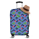 Tropical Aztec Geometric Pattern Print Luggage Cover