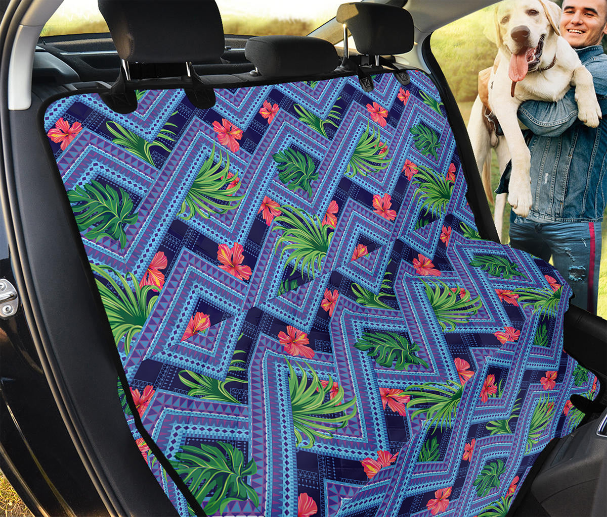 Tropical Aztec Geometric Pattern Print Pet Car Back Seat Cover