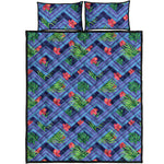 Tropical Aztec Geometric Pattern Print Quilt Bed Set