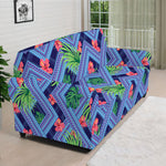 Tropical Aztec Geometric Pattern Print Sofa Cover