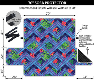 Tropical Aztec Geometric Pattern Print Sofa Protector